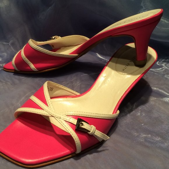 Charles & Keith Pink Sandals Size 6 Retro Elegant Gentilly Worn Clean - Picture 10 of 15